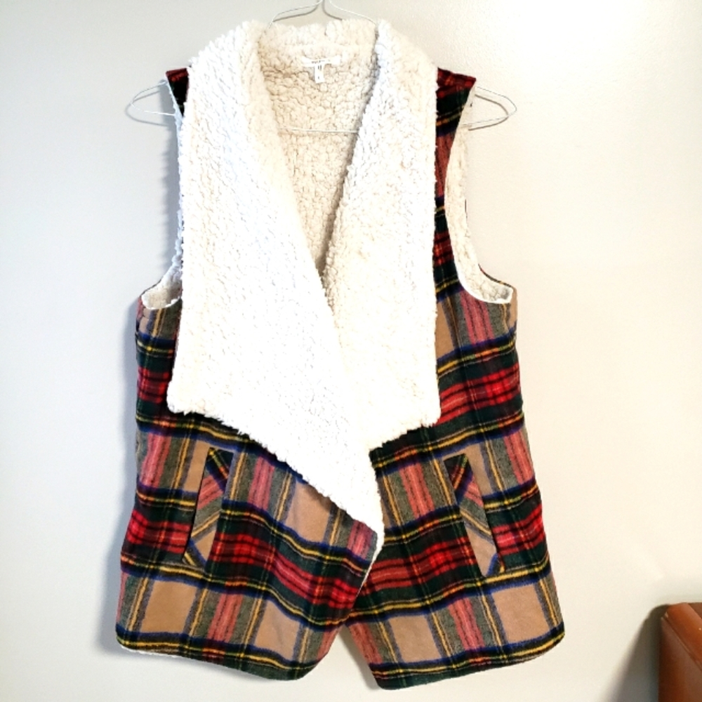 Sherpa/Flannel Vest